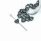 4, 20 or 50 Pieces: Hematite Heart Spacer Charm Beads - Double Sided